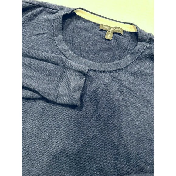 Banana Republic Womens Navy Blue Pullover Sweater Long Sleeve Size Small‎ - Picture 1 of 6